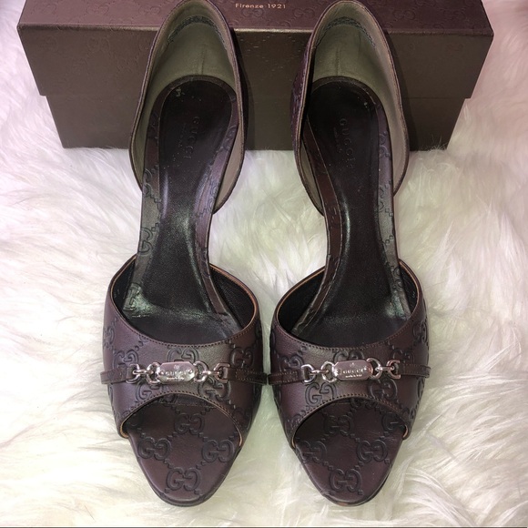 👠 GUCCI Guccissima Soft Chocolate Heels 41 11 - Picture 1 of 8